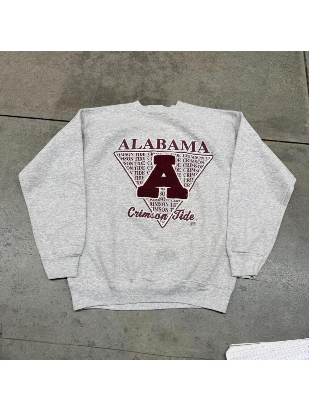 vintage university of alabama crimson tide grey collegiate crewneck size large